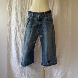 Abercrombie & Fitch Men's Blue Distressed Relaxed Jeans